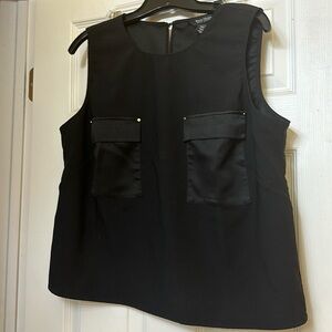 Black sleeveless top
